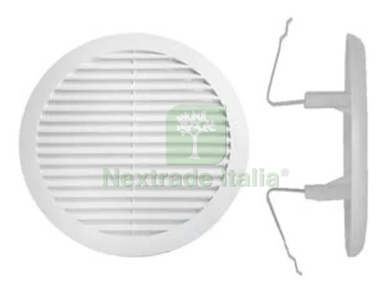 10PZ GRIGLIA AERAZIONE TONDA CON MOLLA IN PLASTICA - ? mm.120/160 — Scarichi e sifoni — rif. FERX.FER22026