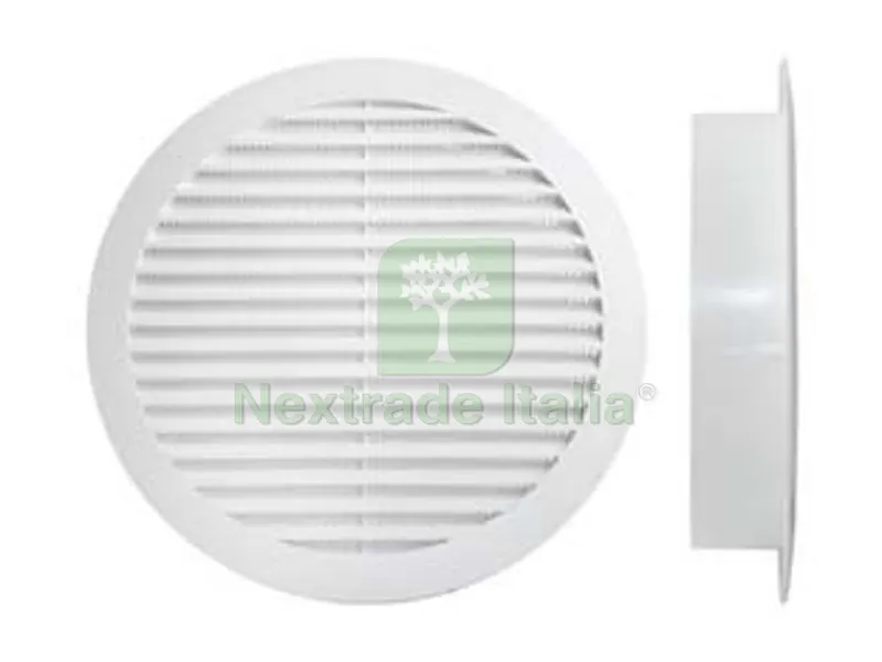 20PZ GRIGLIA AERAZIONE TONDA FISSA IN PLASTICA - ? mm.120 — Scarichi e sifoni — rif. FERX.FER57516