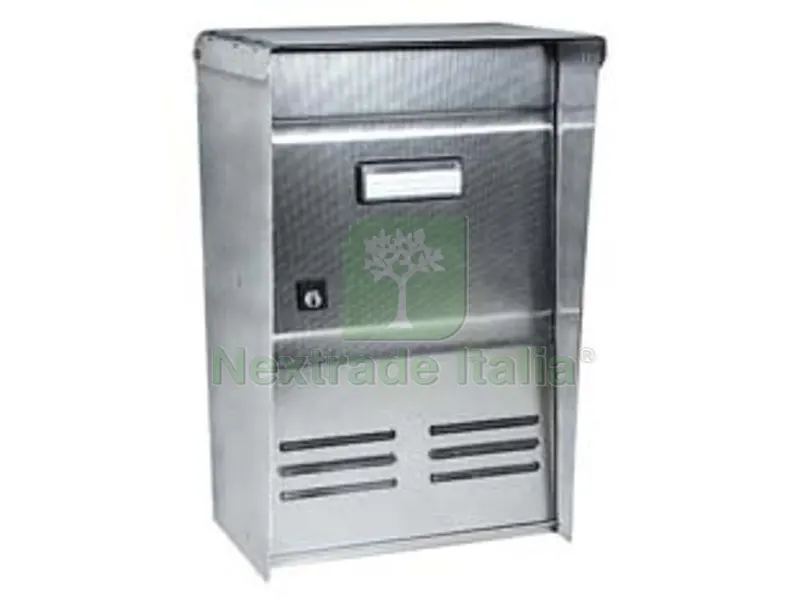 CASSETTA PORTARIVISTE INOX SERIE DUBLO PER ESTERNI - cm.26x12x37,5h. - acciaio inox 18/10 satinato — Cornici e portafoto — rif. FERX.FER80972