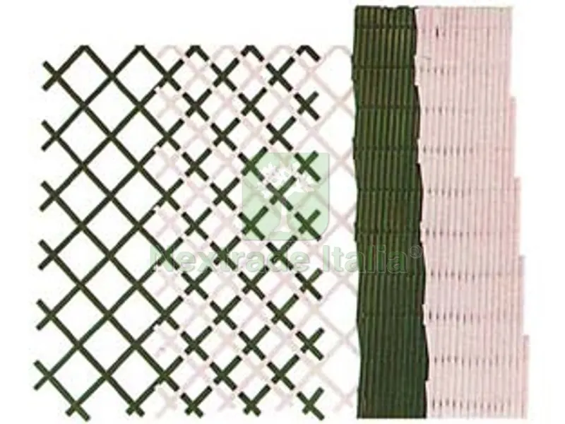 5PZ TRALICCI IN PLASTICA PER RAMPICANTI - colore verde - mt.1x1 — Vasi e fioriere — rif. FERX.FER70119