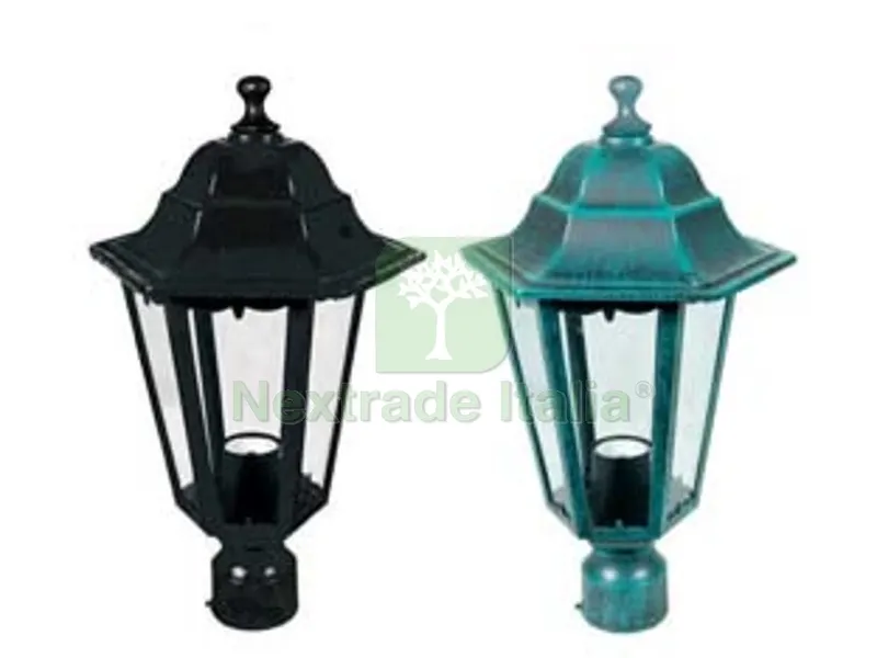 Lanterna per Palo MM.60 Modello Berlino - 100w IP44 mm.230x230x341h. nero — Illuminazione — rif. FERX.FER8464