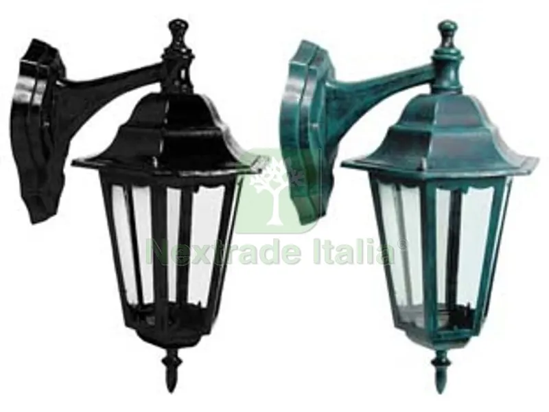 LANTERNA CON BRACCIO SUPERIORE MODELLO BERLINO - 60w IP44 mm.215x325h. colore nero — Illuminazione — rif. FERX.FER39406