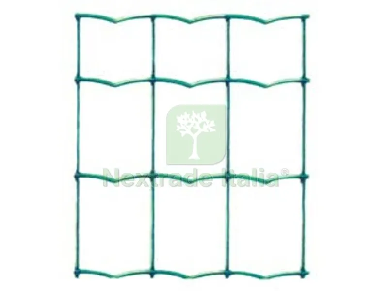 RETE ELETTROSALDATA PLASTIFICATA VERDE ONDULATA "NOVAPLAX" - FILO ? MM.2,2 ESTERNO - CM.150H. — Reti e recinzioni — rif. FERX.FER74292