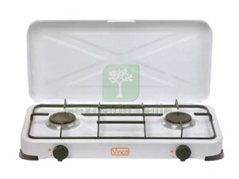 Fornello a GAS a 2 Fuochi con Coperchio - cm.72x33x10h. — Casalinghi e organizzazione — rif. FERX.FER20398