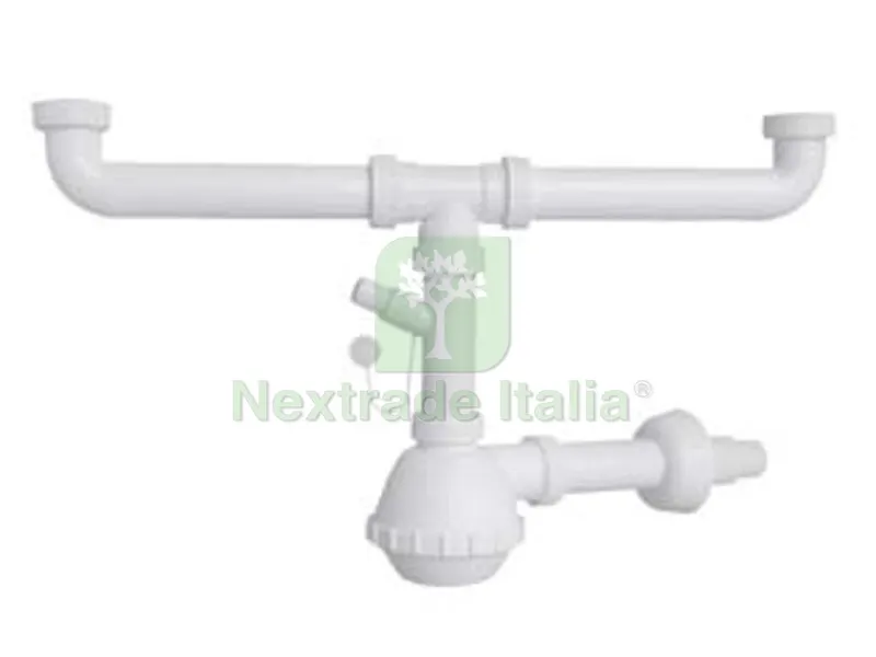 SIFONE MOPLEN A FIASCO 2 VIE CON SCARICO - 1"1/2 per lavello — Sanitari e ceramiche — rif. FERX.FER25010 SIFONE MOPLEN A FIASCO 2 VIE CON SCARICO - 1"1/2 per lavello — Sanitari e ceramiche — rif. FERX.FER25010