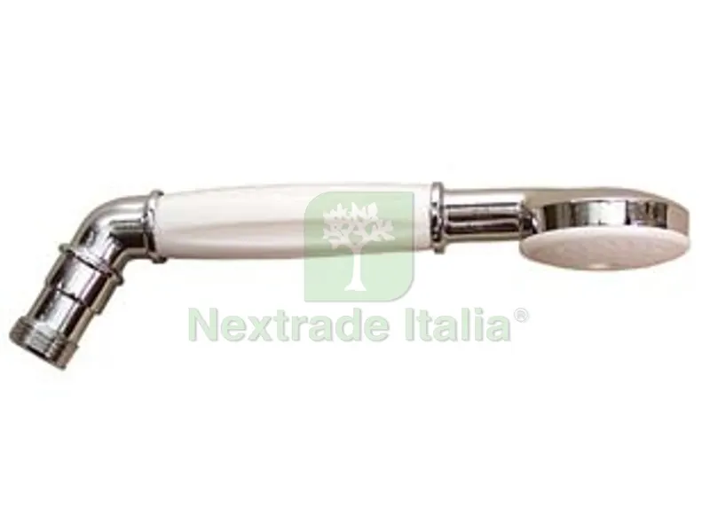 DOCCETTA IN ZAMA GETTO FISSO CURVA BIANCA — Rubinetti e valvole — rif. FERX.FER25201 DOCCETTA IN ZAMA GETTO FISSO CURVA BIANCA — Rubinetti e valvole — rif. FERX.FER25201