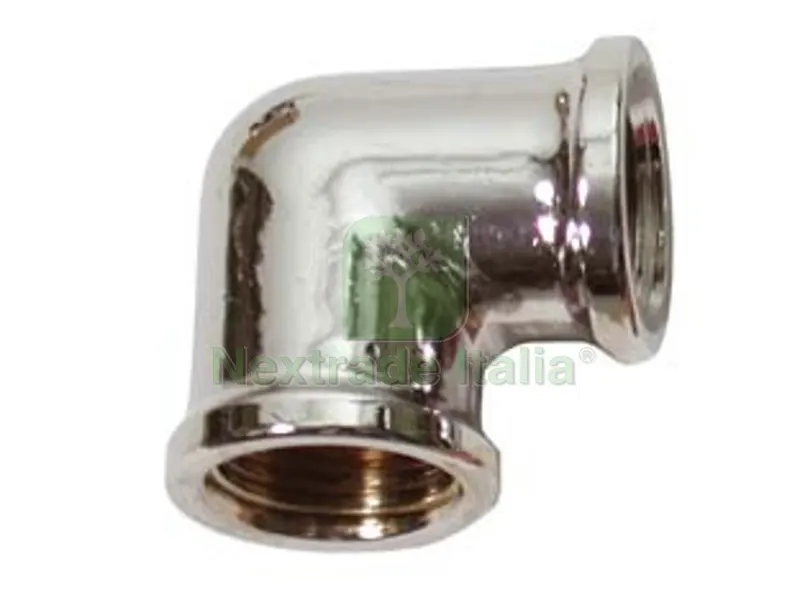 5PZ GOMITO FEMMINA FEMMINA OTTONE CROMATO - FF 1/2" — Tubi e raccordi — rif. FERX.FER92500 5PZ GOMITO FEMMINA FEMMINA OTTONE CROMATO - FF 1/2" — Tubi e raccordi — rif. FERX.FER92500
