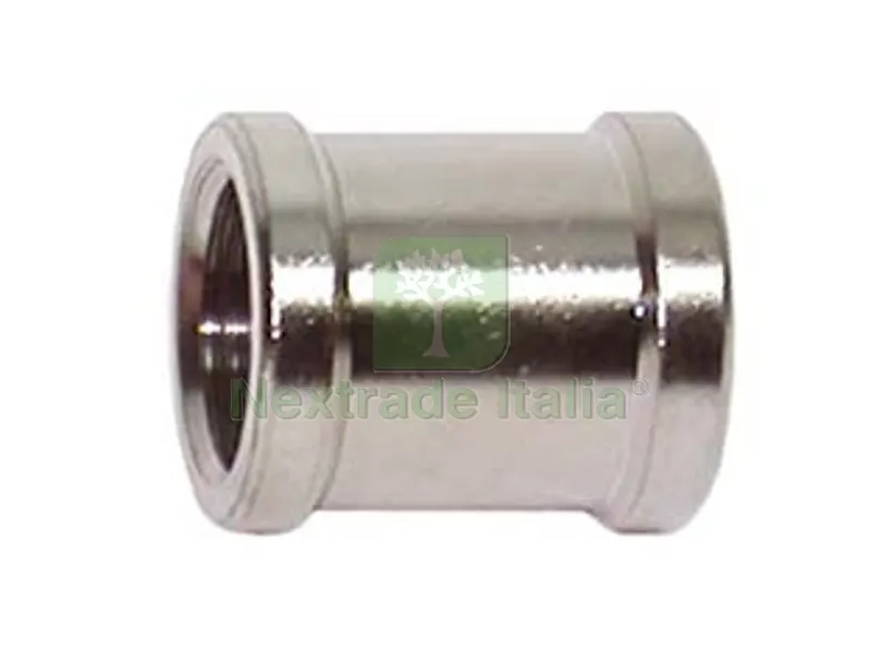 10PZ MANICOTTO FEMMINA FEMMINA OTTONE CROMATO - FF 1/2" — Tubi e raccordi — rif. FERX.FER92548