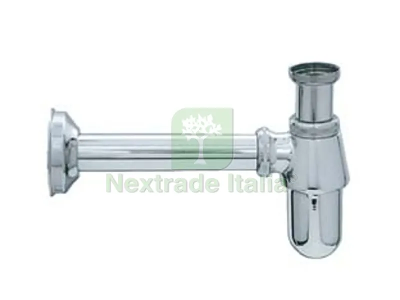 SIFONE A BOTTIGLIA IN OTTONE CROMATO - 1"1/4 con canotto ? mm.30x200 — Scarichi e sifoni — rif. FERX.FER21074 SIFONE A BOTTIGLIA IN OTTONE CROMATO - 1"1/4 con canotto ? mm.30x200 — Scarichi e sifoni — rif. FERX.FER21074