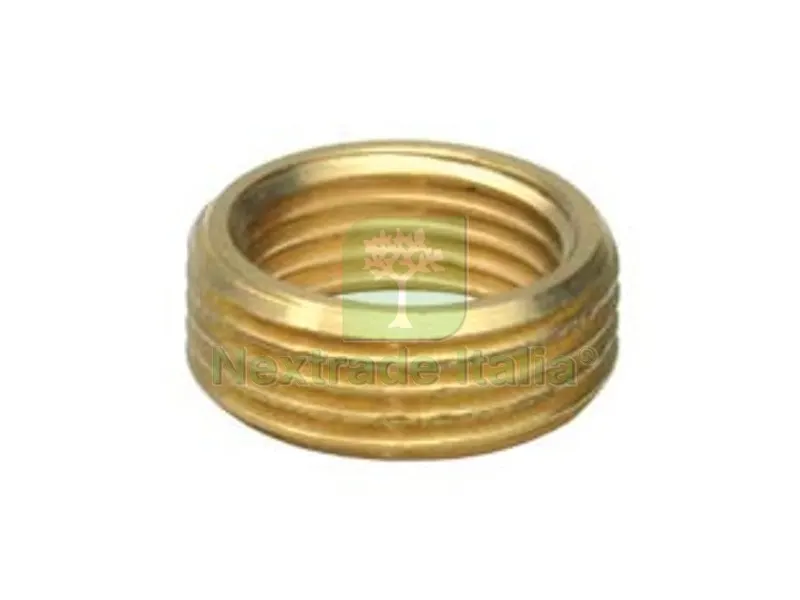 25PZ GHIERA DI RIDUZIONE OTTONE LUCIDO - F 3/8" M 1/2" — Tubi e raccordi — rif. FERX.FER32407 25PZ GHIERA DI RIDUZIONE OTTONE LUCIDO - F 3/8" M 1/2" — Tubi e raccordi — rif. FERX.FER32407