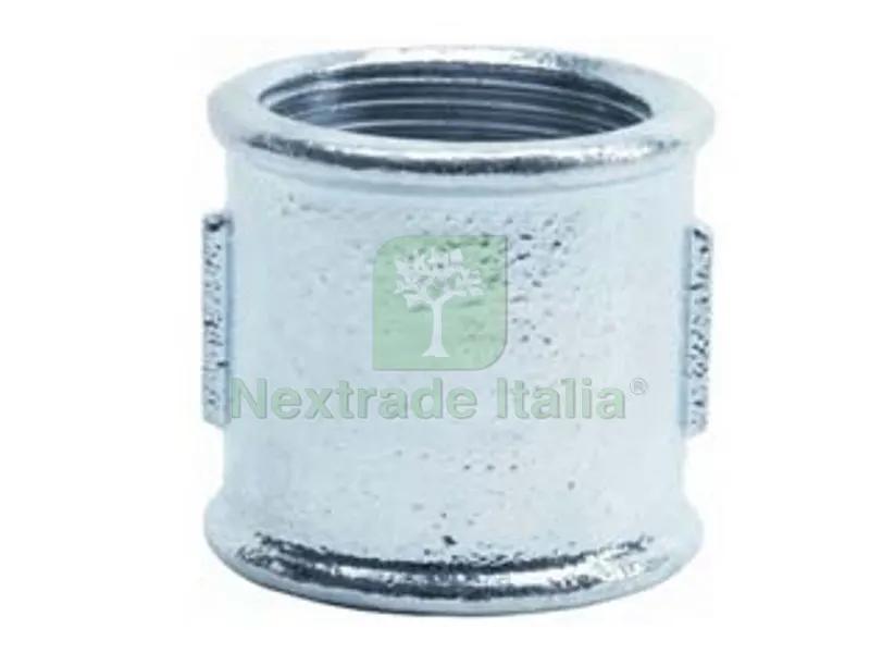 10PZ MANICOTTO FEMMINA FEMMINA IN GHISA ZINCATA - FF 1/2" — Tubi e raccordi — rif. FERX.FER76265
