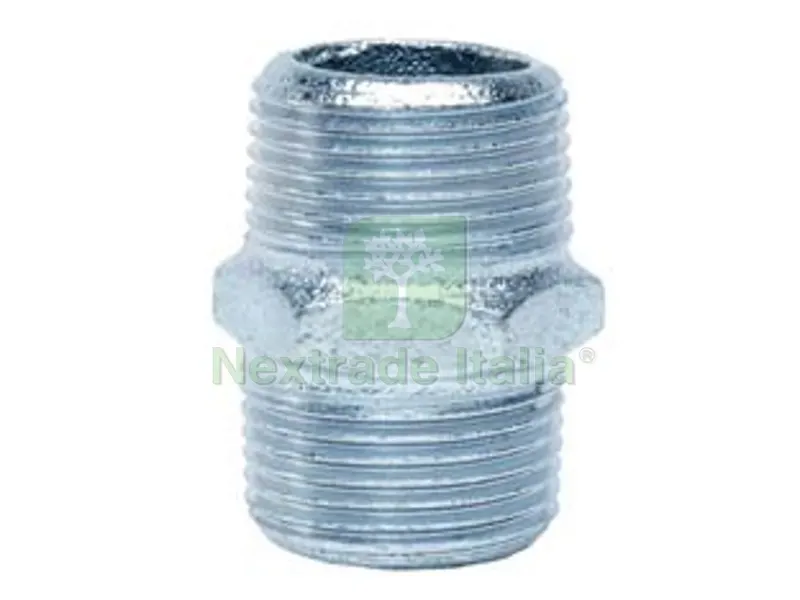 10PZ NIPLES ESAGONALE MASCHIO IN GHISA ZINCATA - M 1/2" — Tubi e raccordi — rif. FERX.FER76302 10PZ NIPLES ESAGONALE MASCHIO IN GHISA ZINCATA - M 1/2" — Tubi e raccordi — rif. FERX.FER76302