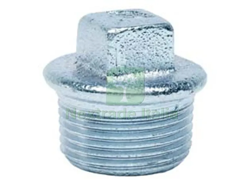 10PZ TAPPO MASCHIO CON BORDO IN GHISA ZINCATA - M 3/4" — Tubi e raccordi — rif. FERX.FER76357
