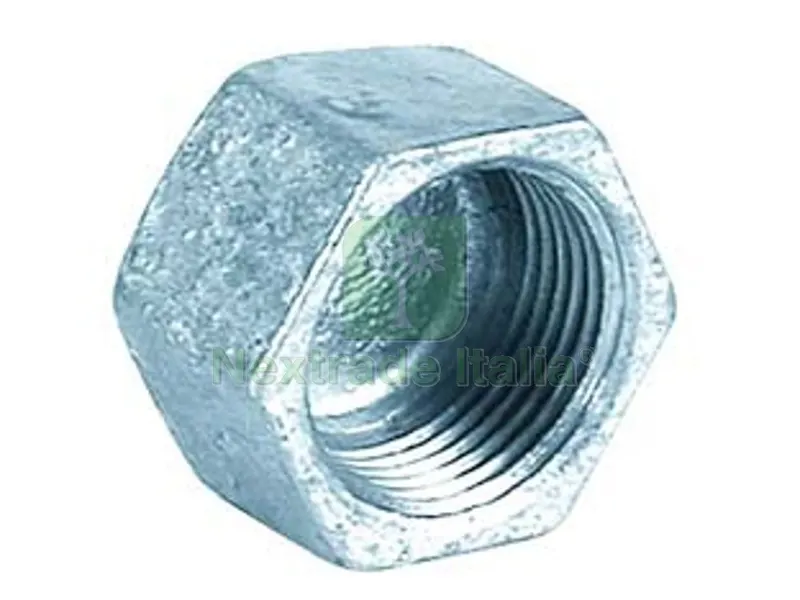10PZ TAPPO FEMMINA CALOTTA ESAGONALE IN GHISA ZINCATA - F 1/2" — Tubi e raccordi — rif. FERX.FER80637