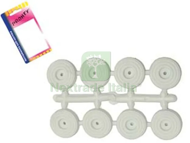 12BLISTER Paracolpi Sottosedie Bassi in Plastica Bianchi - ? mm.25x5h., in bl. pz.8 — Ferramenta per legno e mobili — rif. FERX.FER28585