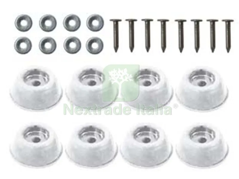 50BLISTER Paracolpi Conici Alti Bianchi - ? mm.25x10h. — Ferramenta per legno e mobili — rif. FERX.FER28547