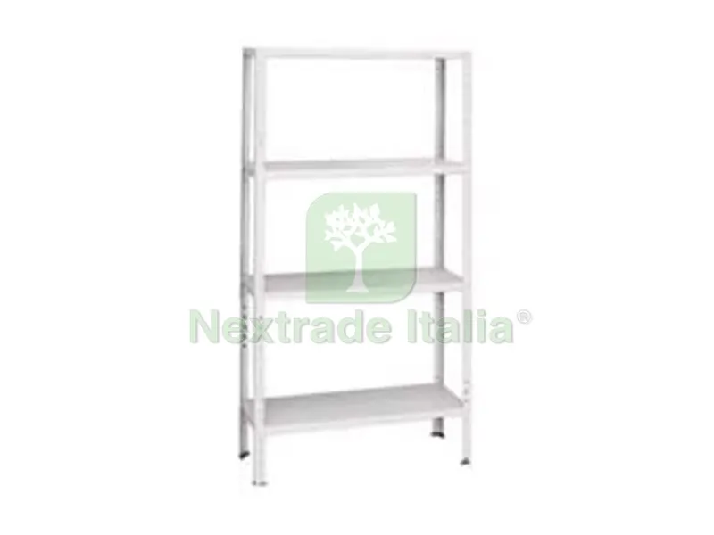 scaffale in kit 4 ripiani bianco - 4 ripiani cm.80x30x151h. — Casalinghi e organizzazione — rif. FERX.FER31325