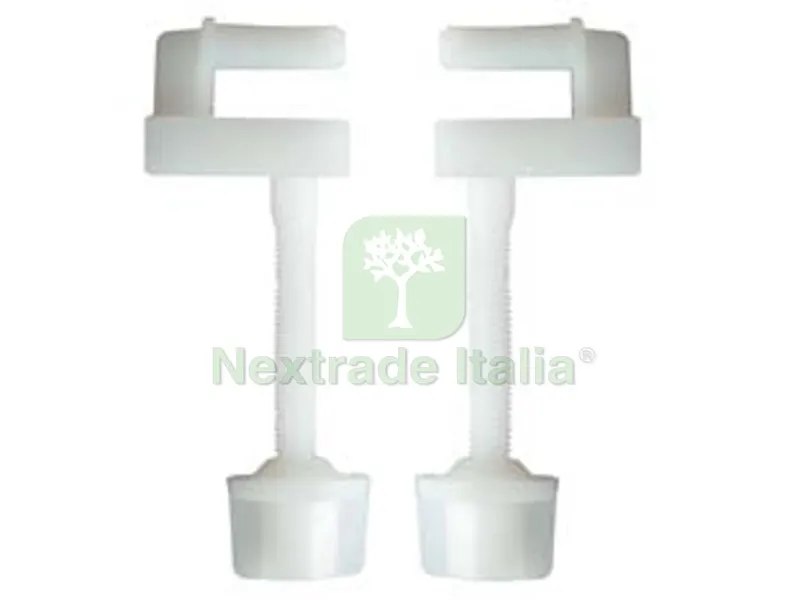 25COPPIE SUPPORTI PER SEDILI WC IN PLASTICA BIANCA — Scarichi e sifoni — rif. FERX.FER26383