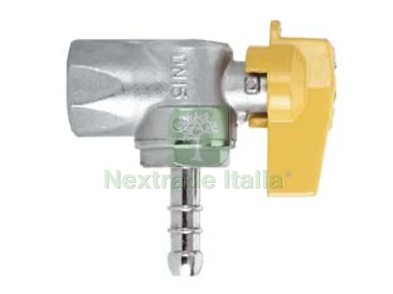 RUBINETTO GAS FEMMINA 1/2" PER GPL a squadro con portagomma ? mm.10 — Tubi e raccordi — rif. FERX.FER75947 RUBINETTO GAS FEMMINA 1/2" PER GPL a squadro con portagomma ? mm.10 — Tubi e raccordi — rif. FERX.FER75947