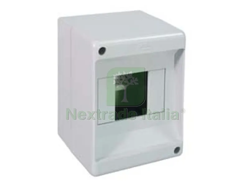 5PZ Centralino da Parete Senza Sportello IP40 - mm.100x90x135h. per 2/4 moduli - 8W - (90.04) — Canaline e centralini — rif. FERX.FER87711