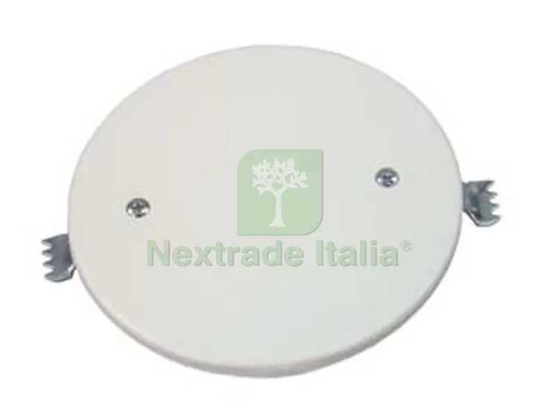 50PZ COPERCHIO PER SCATOLA DA INCASSO TONDA CON GRAFFE - ? mm.65 — Canaline e centralini — rif. FERX.FER88855