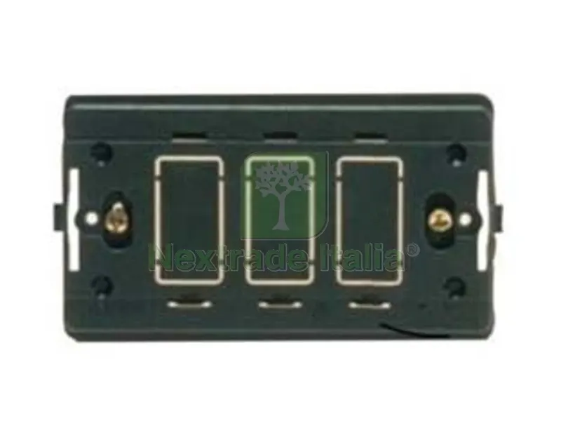 25PZ Supporto per Scatola Rettangolare Placca MM.115 3 Posti "venus" - 3 posti - (1800) — Casalinghi e organizzazione — rif. FERX.FER87902 25PZ Supporto per Scatola Rettangolare Placca MM.115 3 Posti "venus" - 3 posti - (1800) — Casalinghi e organizzazione — rif. FERX.FER87902