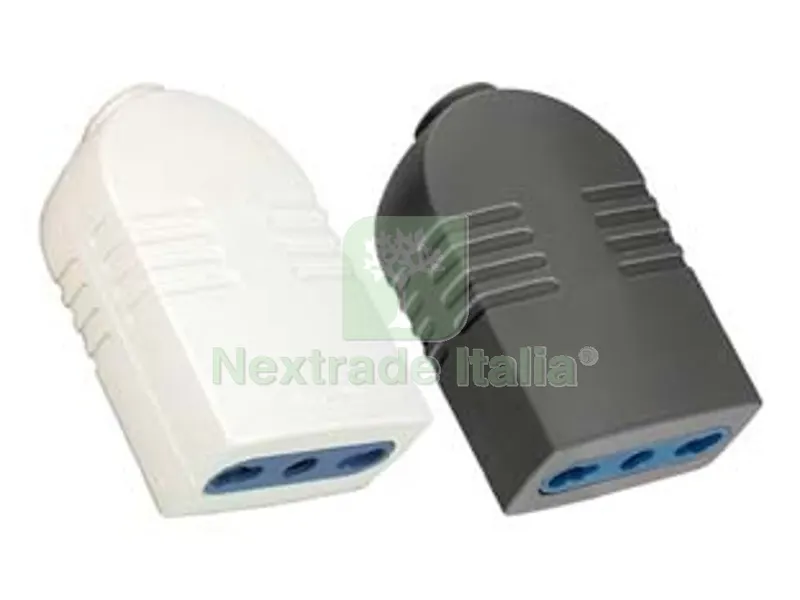 10PZ presa azzurra 2p+t - 10/16a bianca 104.4013 — Interruttori e prese — rif. FERX.FER86837