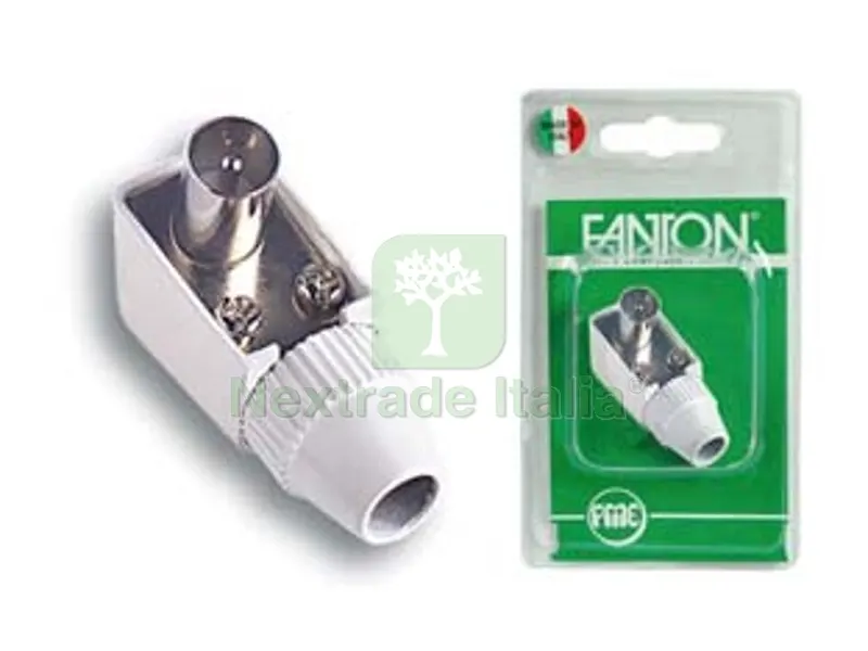 2BLISTER Spina a Pipa TV Uscita 90? in Blister - mm.9,5 37040 — Interruttori e prese — rif. FERX.FER14748