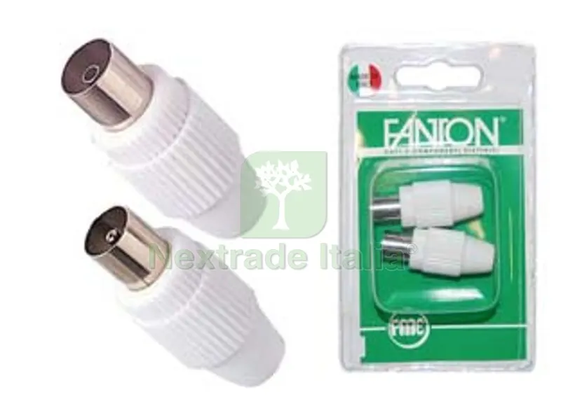 5BLISTER Giungicavo TV Spina + Presa Coassiale MM.9,5 - mm.9,5 37020 — Interruttori e prese — rif. FERX.FER14809