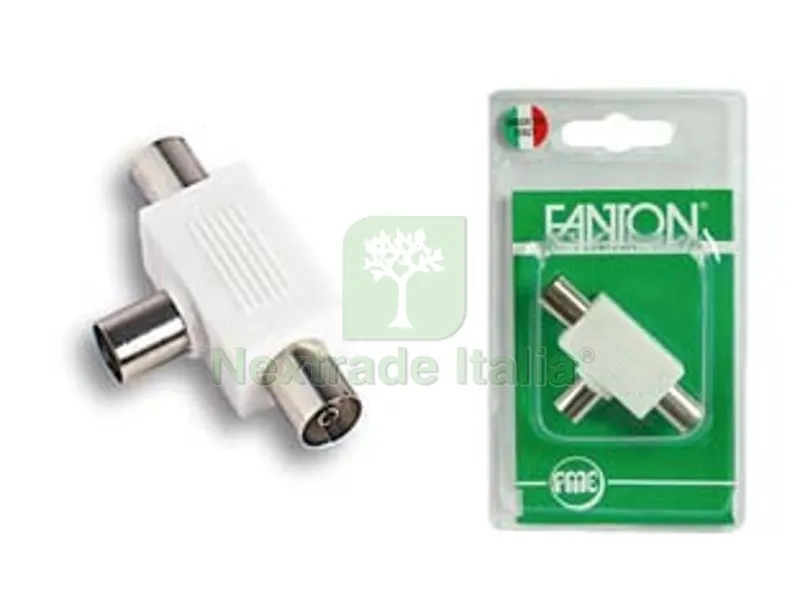 PRESA MULTIPLA TV A 2 USCITE IN BLISTER - mm.9,5 37060 — Interruttori e prese — rif. FERX.FER14977