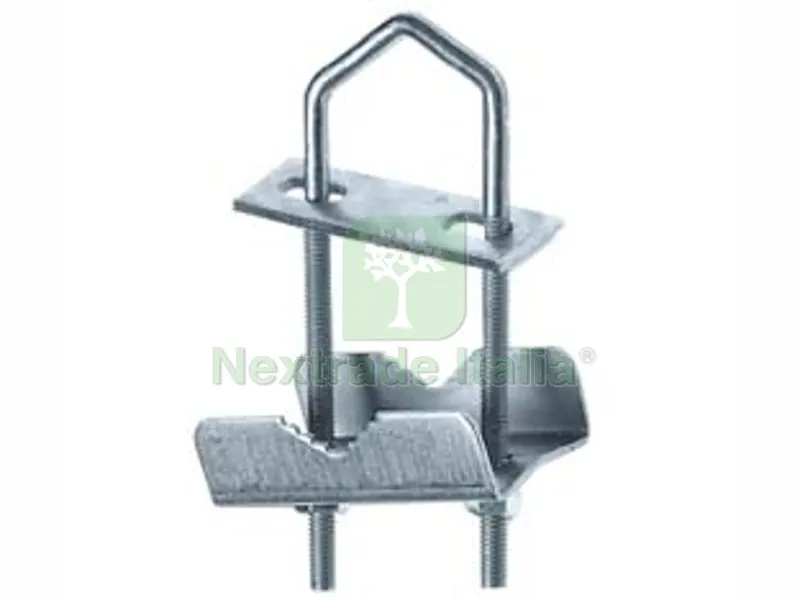25PZ FERMAPALI DA RINGHIERA mm.42x125 in ferro zincato adatto per pali tv da ? mm25/40 — Illuminazione — rif. FERX.FER30786