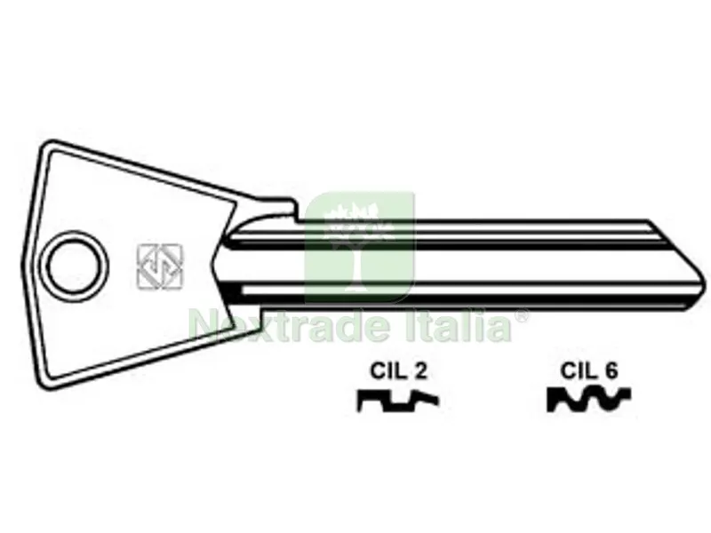 5PZ Chiavi per Cilindri Cila-Gentili 7 Spine Grandi - CIL2 DX — Serrature e cilindri — rif. FERX.FER51699