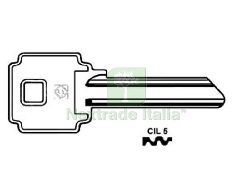 5PZ Chiavi per Cilindri Cila-Gentili 6 Spine Grandi - CIL5 DX — Serrature e cilindri — rif. FERX.FER70911
