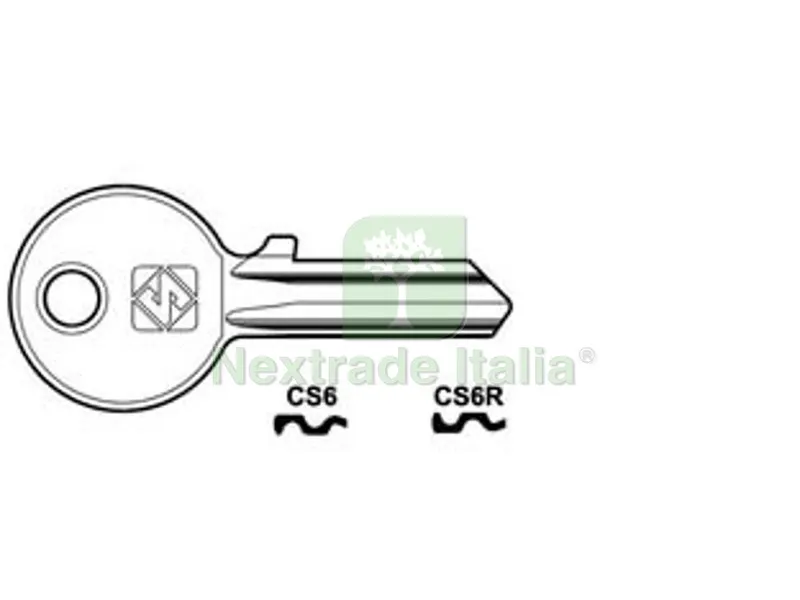 10PZ chiavi per cilindri 4 spine piccole - cs6 dx — Serrature e cilindri — rif. FERX.FER51835