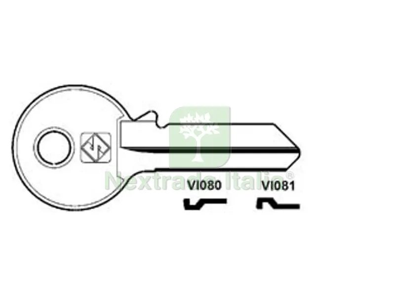 100PZ Chiavi per Cilindri Viro 5 Spine Grandi - VI080 DX — Serrature e cilindri — rif. FERX.FER54751
