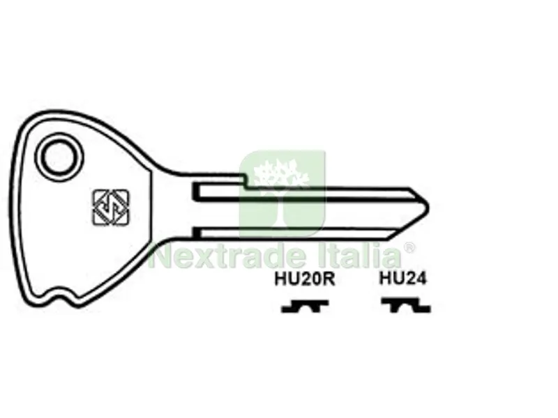 5PZ CHIAVI HUF PER AUTO OPEL - HU24 — Ferramenta porte e finestre — rif. FERX.FER52740