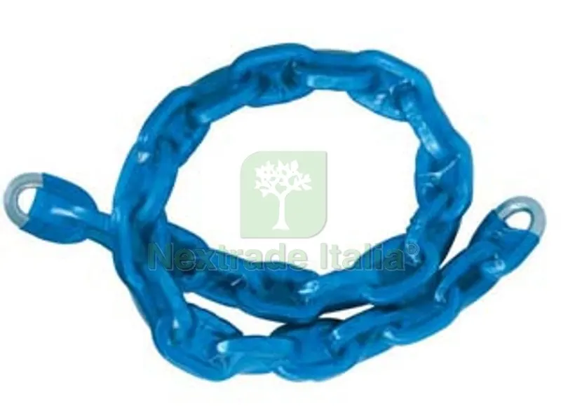 CATENA CEMENTATA MAGLIA QUADRA RIVESTITA IN PLASTICA - mm.10x10 cm.150 — Lucchetti e catene — rif. FERX.FER80194
