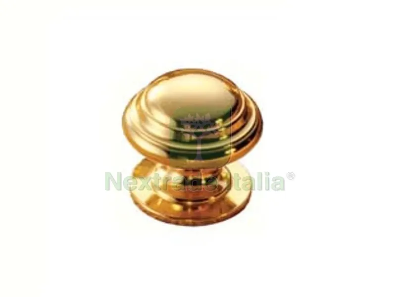 5PZ Pomoli per Mobili Sagomati in Ottone Lucido - ? mm.30 — Maniglie e pomelli — rif. FERX.FER75381