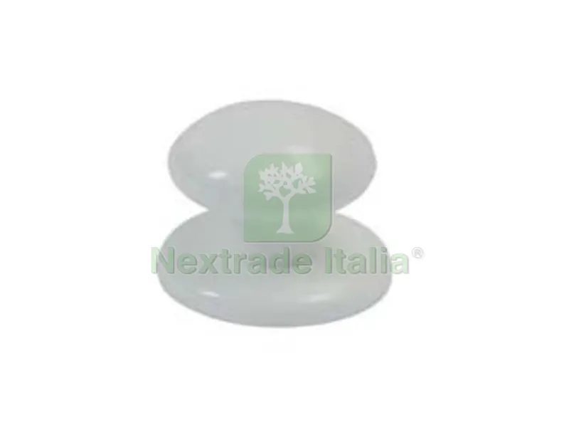 10PZ Pomoli per Mobili con Rosetta in Nylon - ? mm.30 bianco — Maniglie e pomelli — rif. FERX.FER44370