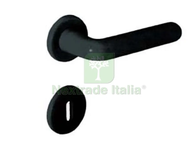 12PZ MANIGLIA CON ROSETTA IN NYLON - nero — Maniglie e pomelli — rif. FERX.FER70478 12PZ MANIGLIA CON ROSETTA IN NYLON - nero — Maniglie e pomelli — rif. FERX.FER70478
