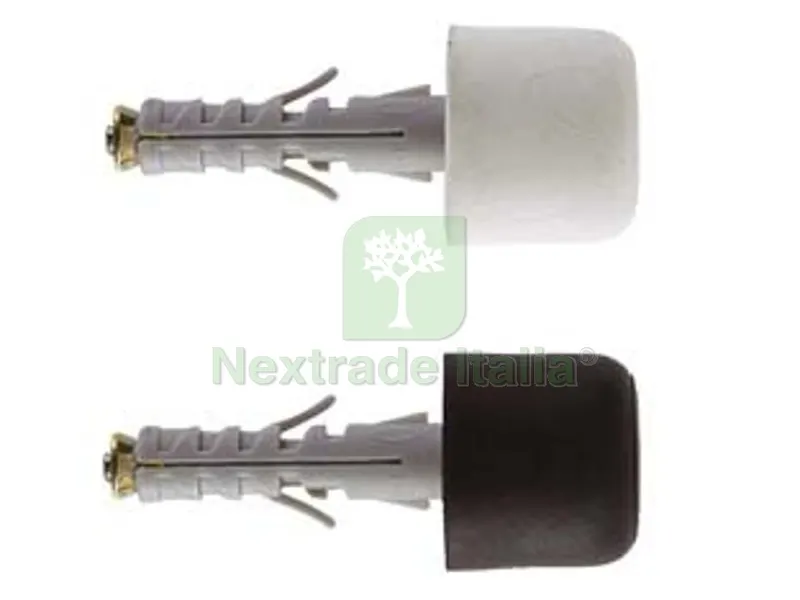 50PZ Tassello in Nylon con Fermaporta "SB" - SB 9/12 ? mm.9x40 in gomma bianca — Ferramenta porte e finestre — rif. FERX.FER62916