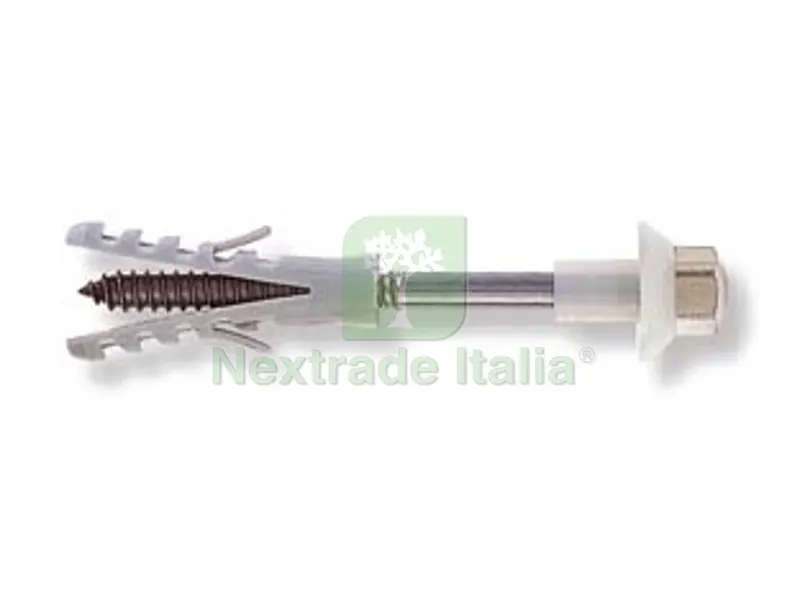 10BLISTER Elementi di Fissaggio Water e Bidet" WB 2" Inox - ? mm.8 con vite 7/32"x80 inox — Sanitari e ceramiche — rif. FERX.FER63142