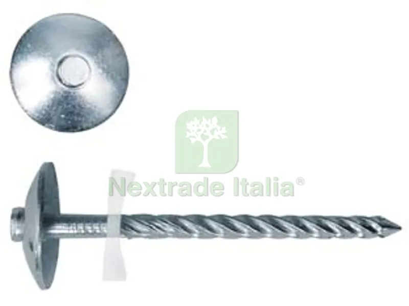 200PZ CHIODI AUTOFILETTANTI CON RONDELLA IN NYLON - ? mm.4,3x50 — Viti — rif. FERX.FER949