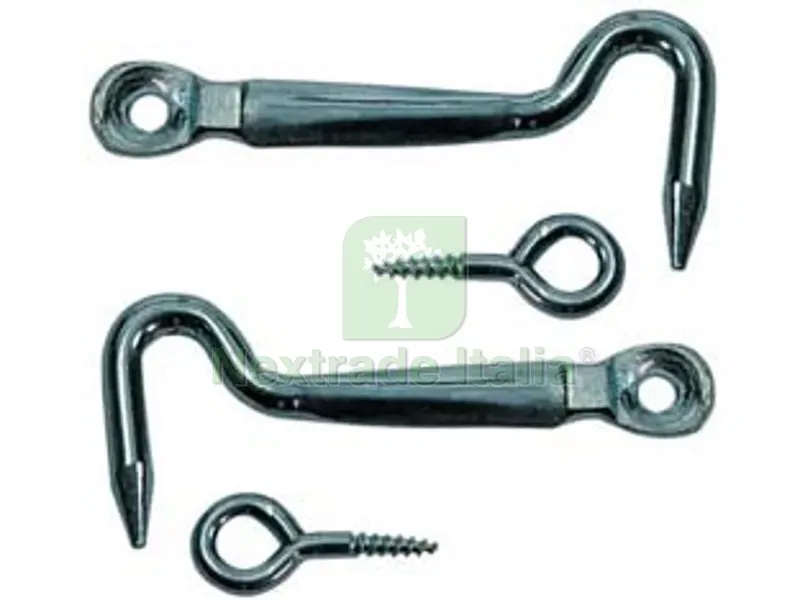 100PZ GANCI PIATTI CON OCCHIOLINI - mm.40 DX 1"1/2 — Accessori bagno — rif. FERX.FER1366