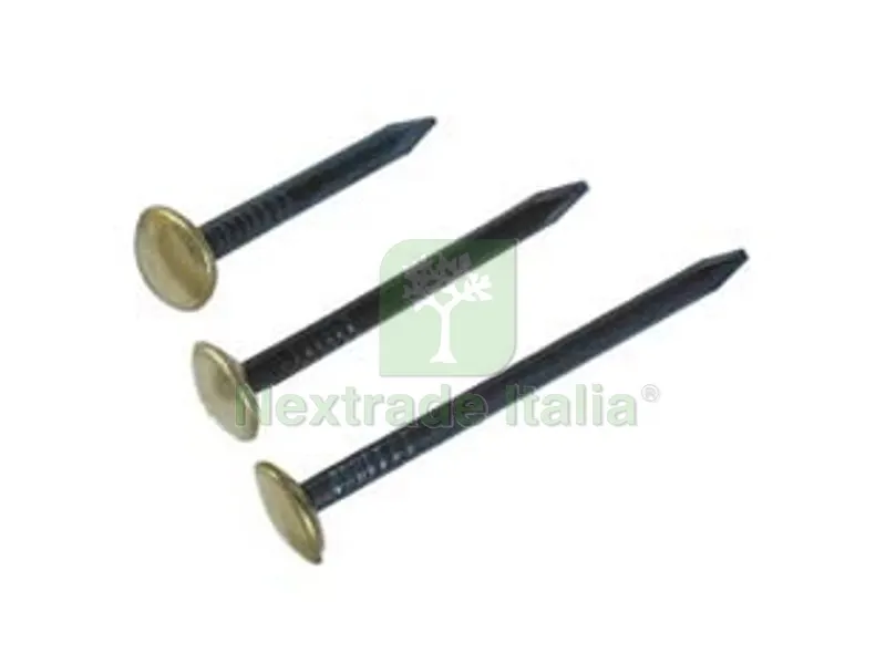 10SCATOLE CHIODI ACCIAIO TESTA OTTONE - mm.2x20 in conf.100 pz. — Chiodi e graffe — rif. FERX.FER2042