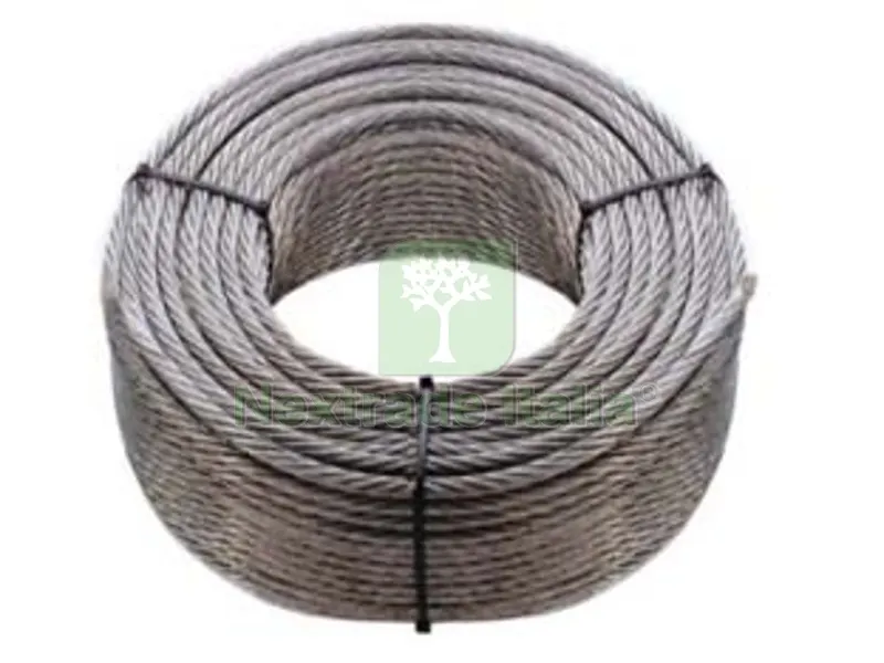 Fune Metallica in Acciaio Zincato - ? mm.6 in rotoli da mt.100, 72 fili — Fili, cavetti e catene metalliche — rif. FERX.FER4527