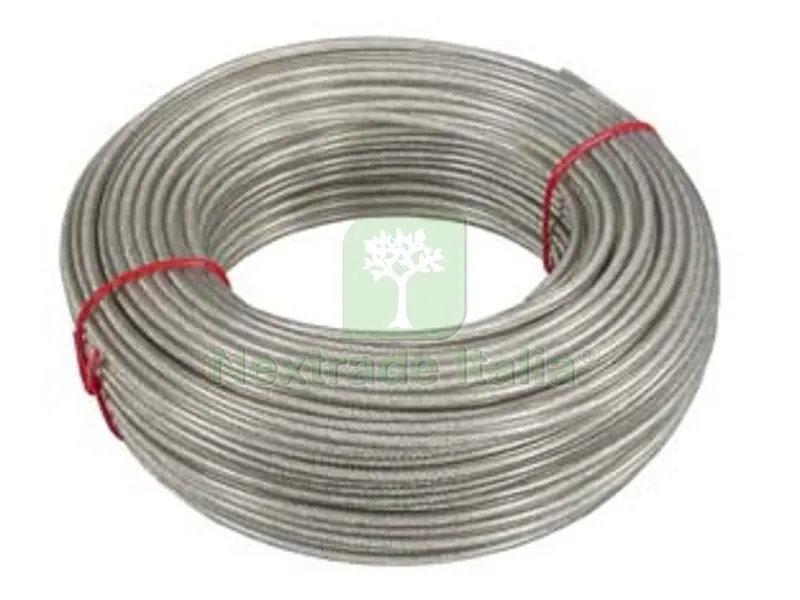 100MT Cavetto Acciaio Zincato Rivestito in PVC Trasparente - ? mm.5 in rotoli da mt.100 — Fili, cavetti e catene metalliche — rif. FERX.FER4473