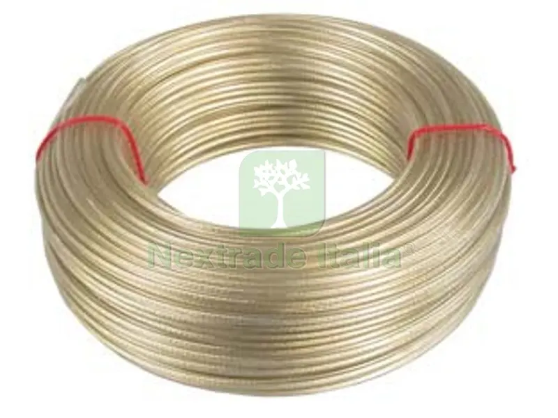 100MT CAVETTO ACCIAIO OTTONATO RIVESTITO IN PVC TRASPARENTE - ? mm.6 in rotoli da mt.100 — Fili, cavetti e catene metalliche — rif. FERX.FER4466 100MT CAVETTO ACCIAIO OTTONATO RIVESTITO IN PVC TRASPARENTE - ? mm.6 in rotoli da mt.100 — Fili, cavetti e catene metalliche — rif. FERX.FER4466
