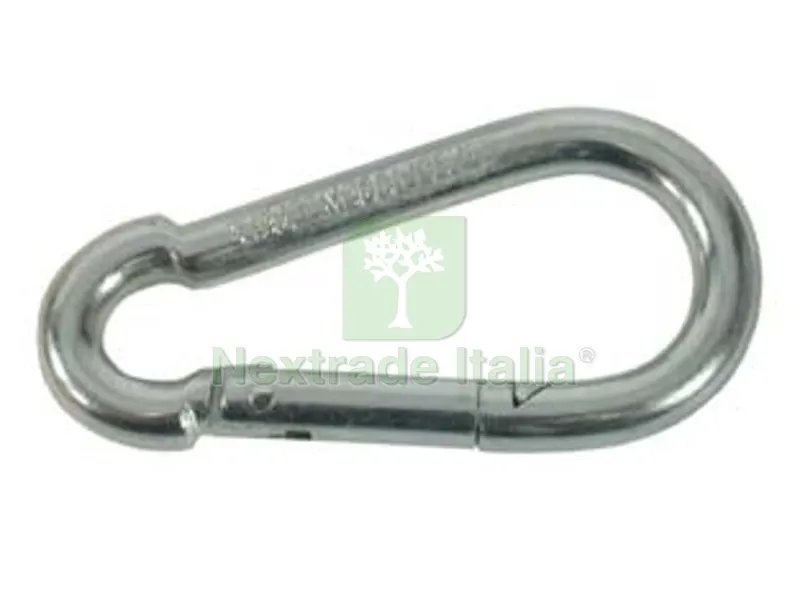 50PZ Moschettoni da Pompiere - ? mm.8x80 — Ganci, moschettoni e anelli — rif. FERX.FER4794