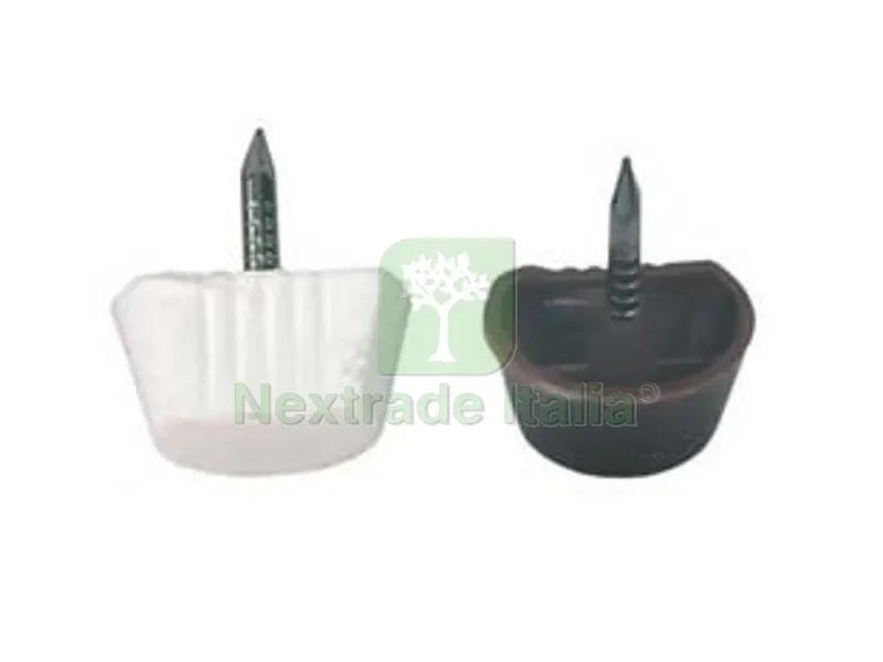 1000PZ MENSOLINA CON CHIODO - in plastica bianca — Chiodi e graffe — rif. FERX.FER5968 1000PZ MENSOLINA CON CHIODO - in plastica bianca — Chiodi e graffe — rif. FERX.FER5968